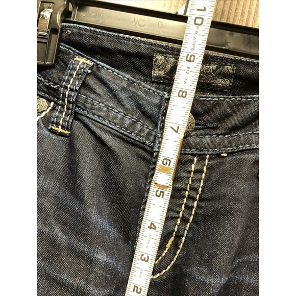 Silver Womens Jeans Size 18" W30/L31 Western Glove Works Dark Wash Distressed - Picture 9 of 16